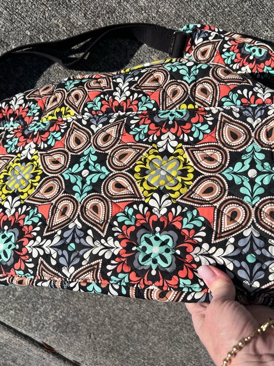 Vera Bradley WeekenderSierraQuilted Travel Bag with Multicolor Floral Medallions - Picture 9 of 9